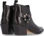Alpe Zwarte Leren Cowboylaarzen oor Dames Black Dames - Thumbnail 2