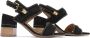 Alpe Casual Zwarte Suède Dames Sandalen Black Dames - Thumbnail 7
