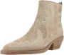 Alpe Western Style Cowboy Boots Beige Dames - Thumbnail 4
