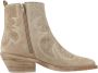 Alpe Western Style Cowboy Boots Beige Dames - Thumbnail 6