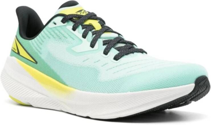 Altra Blauwe Mesh Sneakers Veters Logo Ontwerp