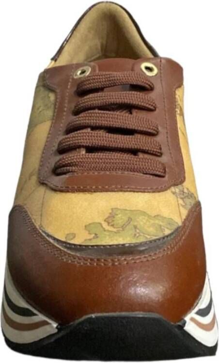 Alviero Martini 1a Classe Bruine Lage Sneakers
