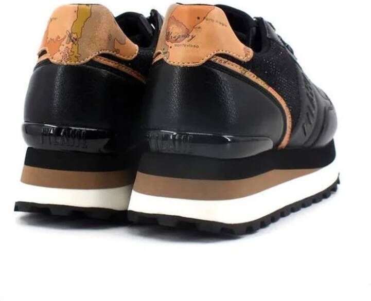 Alviero Martini 1a Classe Dames Sneakers Zwart Gekleurd Veters Slip-On