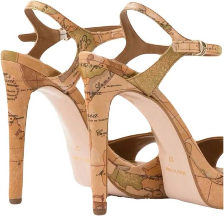 Alviero Martini 1a Classe Geo Classic hoge hak sandaal Beige Dames