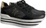 Alviero Martini 1a Classe Zwarte sneakers met strass en platform Black Dames - Thumbnail 2