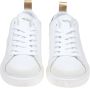 Ama Brand Wit en Goud Leren Sneakers White Dames - Thumbnail 2