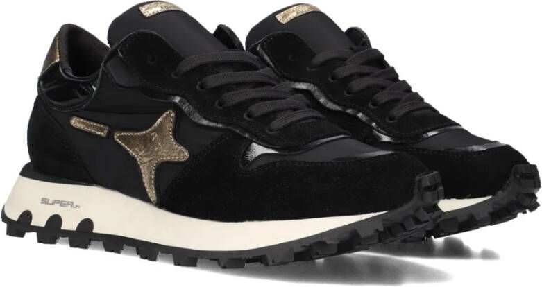 Ama Brand Zwarte Lage Sneakers voor Vrouwen
