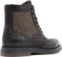 Ambitious Heren Leren Tweed Veterschoen met Brogue Patroon Bruin Heren - Thumbnail 18