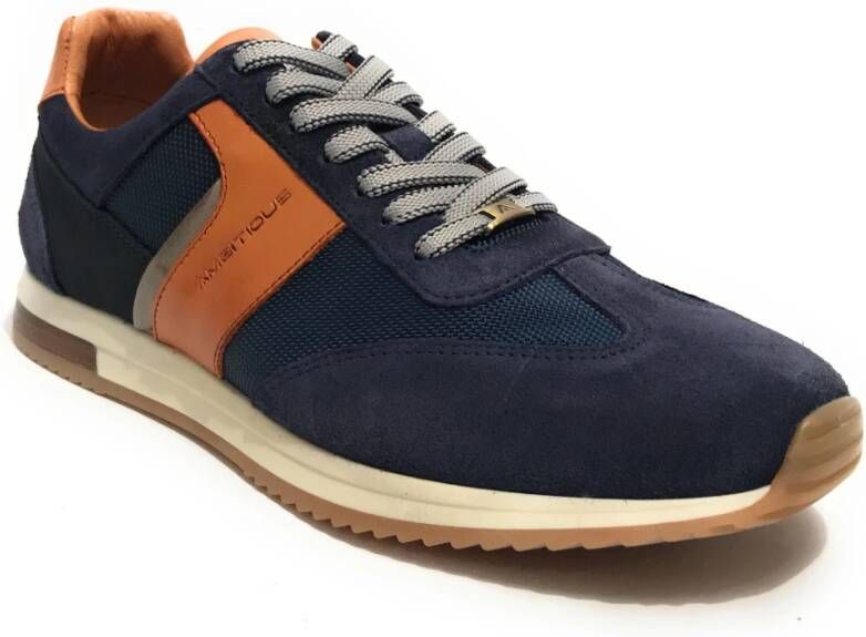 Ambitious Marineblauwe Suède Hardloopschoen Blauw Heren