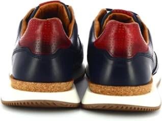 Ambitious Men s lederen sneakers Blauw Heren