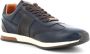 Ambitious Blauwe Leren Hardloopsneakers met Bruine Details Blauw Heren - Thumbnail 9