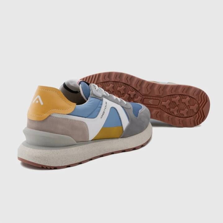 Ambitious Suède Sneakers Grijs Blauw Stijl 13816