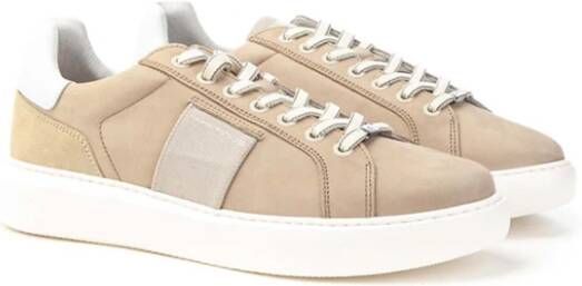 Ambitious Taupe Leren Sneakers Eclipse Model