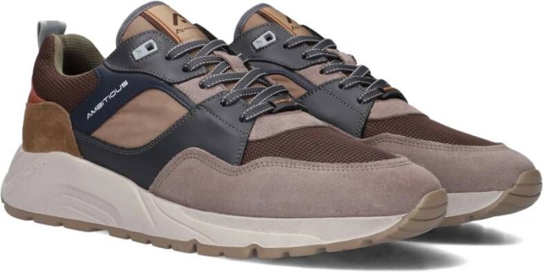 Ambitious Taupe Suède Sneakers voor Heren