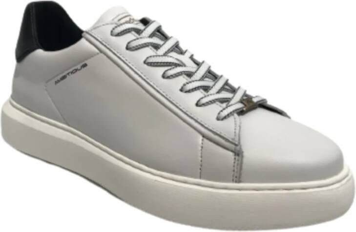 Ambitious Witte Leren Hoge Sneakers Wit Heren