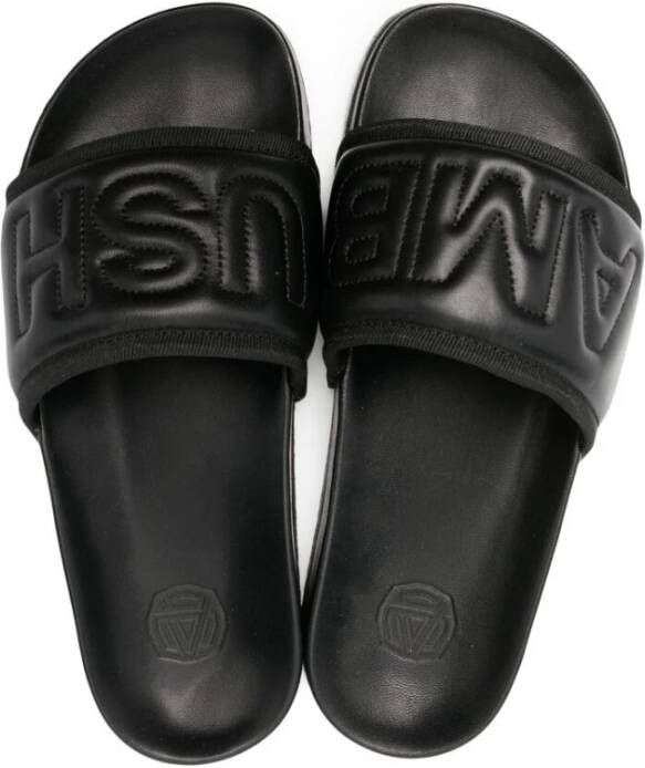AMBUSH Leren slippers Zwart - Foto 4