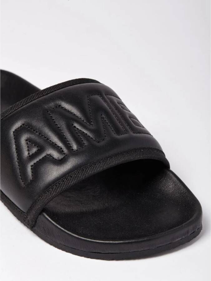 AMBUSH Leren slippers Zwart - Foto 5
