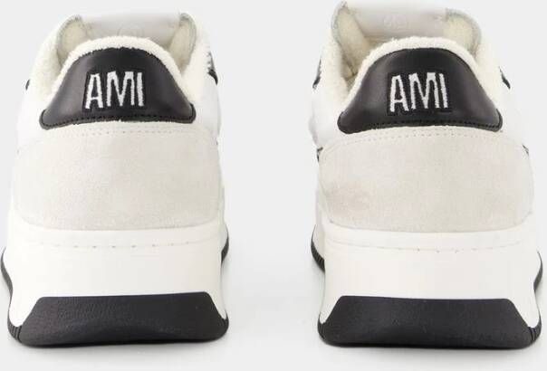 Ami Paris Arcade Sneakers Leer Wit Zwart Wit Heren