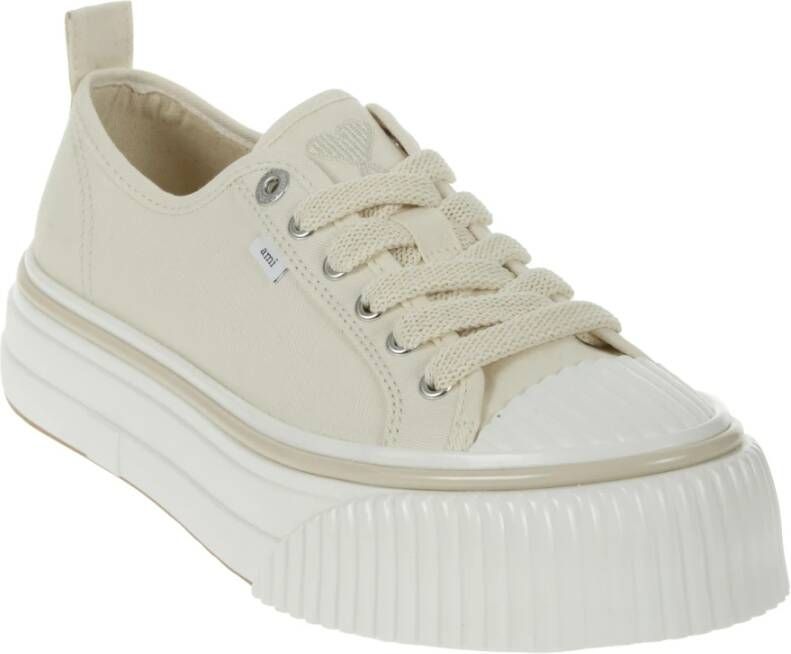 Ami Paris Sneakers Beige Heren