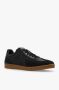 Ami Paris Zwarte Leren Sneakers met Logo Patch Black Heren - Thumbnail 4