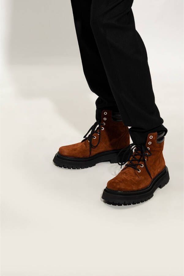 Ami Paris Suede enkellaarzen Bruin Heren