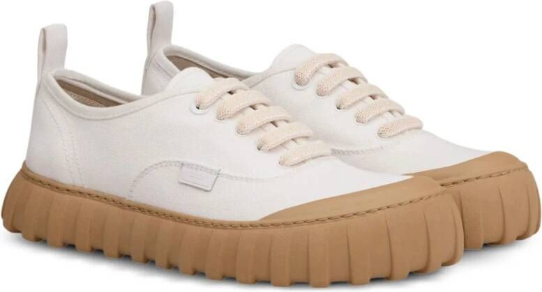 Ami Paris Witte Canvas Tempo Sneakers White Heren
