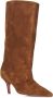 Amina Muaddi Beige Enkellaarsjes met Schuine Hak Brown Dames - Thumbnail 6
