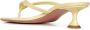 Amina Muaddi Beige Sandalen met Kitten Heel - Thumbnail 2