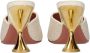 Amina Muaddi Beige Stoffen Slippers Sandalen - Thumbnail 2