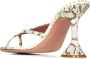 Amina Muaddi Beige Teenslippers 95mm Hak - Thumbnail 2