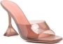 Amina Muaddi Bruine hoge hak open neus schoenen Brown Dames - Thumbnail 2