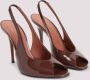 Amina Muaddi Elegante Stiletto Hiel Slingback Sandalen Brown Dames - Thumbnail 19