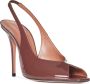 Amina Muaddi Elegante Stiletto Hiel Slingback Sandalen Brown Dames - Thumbnail 6