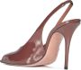 Amina Muaddi Elegante Stiletto Hiel Slingback Sandalen Brown Dames - Thumbnail 7
