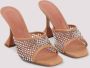 Amina Muaddi Bruine Sandalen met Kristallen - Thumbnail 2