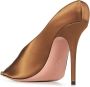 Amina Muaddi Bruine Satijnen Stiletto Sandalen - Thumbnail 2