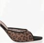 Amina Muaddi Dierenprint Mesh Muiltjes Hakken - Thumbnail 2