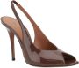 Amina Muaddi Elegante Stiletto Hiel Slingback Sandalen Brown Dames - Thumbnail 2