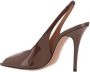 Amina Muaddi Elegante Stiletto Hiel Slingback Sandalen Brown Dames - Thumbnail 3