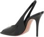 Amina Muaddi Elegante Stiletto Sandalen met Satijnen Afwerking Black Dames - Thumbnail 3