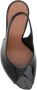 Amina Muaddi Elegante Stiletto Sandalen met Satijnen Afwerking Black Dames - Thumbnail 4