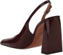 Amina Muaddi Geometrische leren Slingback Charlotte Pumps - Thumbnail 4