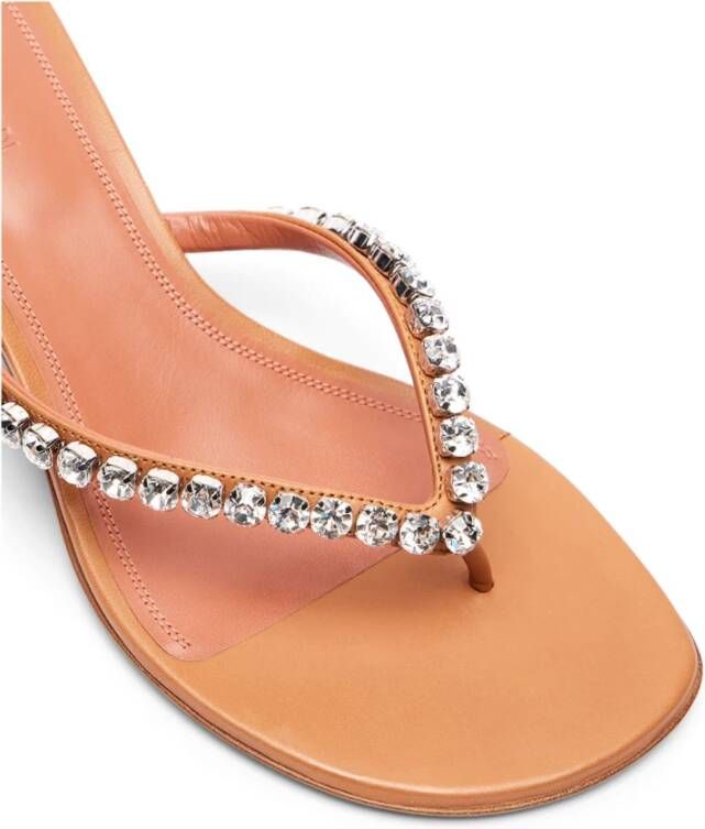 Amina Muaddi Giglatte White Sandalen