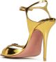 Amina Muaddi Gouden Sandalen met Metalen Gespen - Thumbnail 2