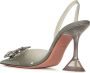 Amina Muaddi Almond Wit Transparant PVC Kristallen Broche Pumps White Dames - Thumbnail 4