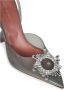 Amina Muaddi Almond Wit Transparant PVC Kristallen Broche Pumps White Dames - Thumbnail 5