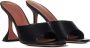 Amina Muaddi Zwarte Leren Muiltjes Black Dames - Thumbnail 6