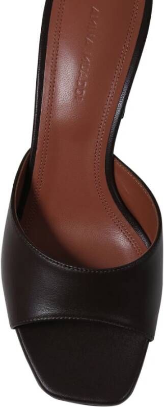 Amina Muaddi Koffie Slipper 70 Brown Dames