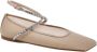 Amina Muaddi Kristallen ballerina's met geometrisch ontwerp Beige Dames - Thumbnail 5