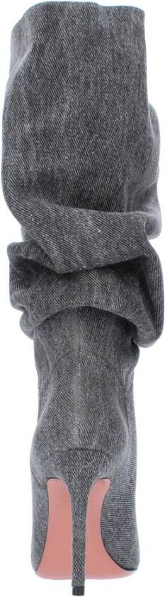 Amina Muaddi Laarzen Denim Gray Dames